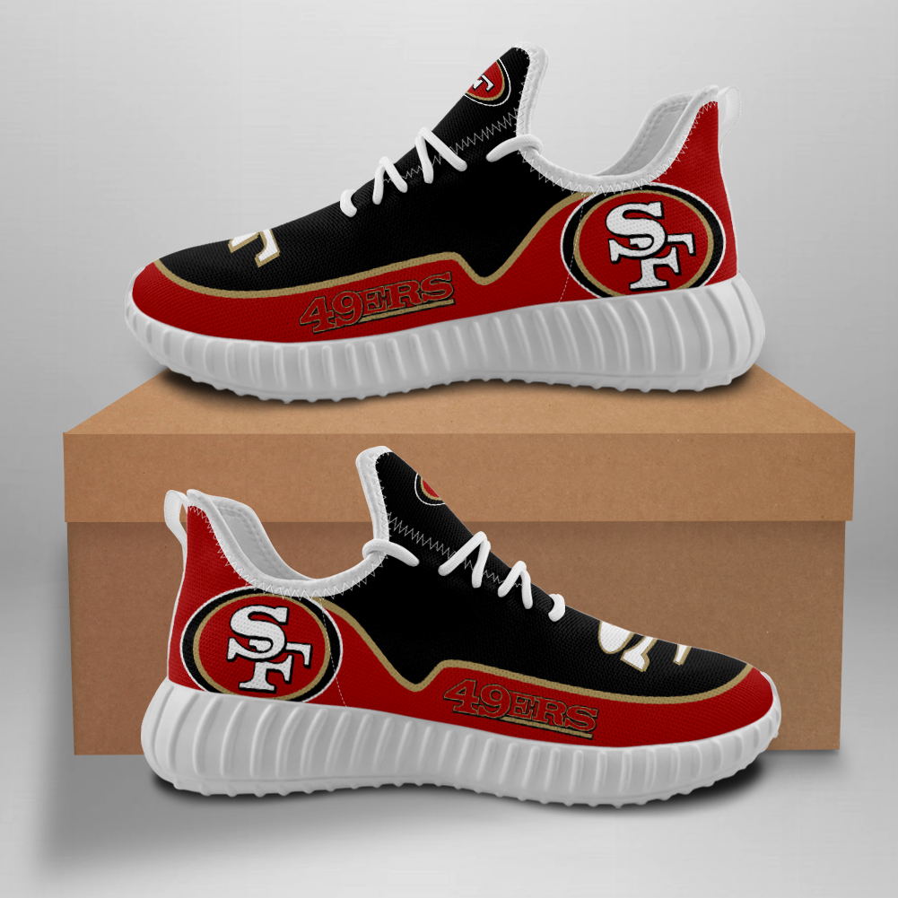 Women's NFL San Francisco 49ers Mesh Knit Sneakers/Shoes 005